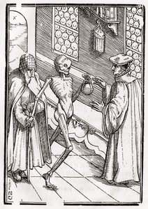 Der Tod kommt zum Arzt, graviert von Georg Scharffenberg, aus 