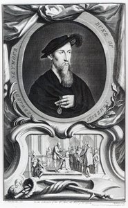 Edward Seymour, 1. Herzog von Somerset, graviert von Jacobus Houbraken, 1738 von Hans Holbein der Jüngere