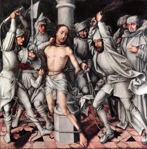 Die Geißelung Christi, Detail von einem Altarbild, 1496 von Hans Holbein the Elder