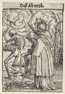 Totentanz: Die alte Frau von Hans Holbein the Younger