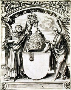 Entwurf für eine Glasmalerei, ca. 1520 von Hans Holbein der Jüngere