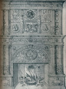 Zeichnung eines Kaminaufsatzes, um 1537