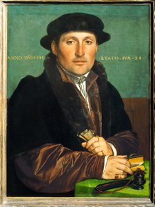 Porträt eines jungen Kaufmanns, wahrscheinlich der Nürnberger Patrizier Hans von Muffel, 28 Jahre alt von Hans Holbein the Younger