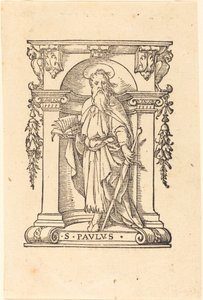 Heiliger Paulus mit Buch und Schwert von Hans Holbein der Jüngere