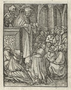 Der Totentanz: Der Prediger; Der Priester von Hans Holbein the Younger
