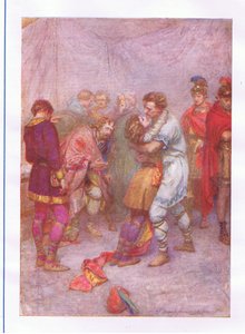 Warum hast du deine verheiratete Dame von dir geworfen? (Cymbeline), aus The Complete Works of Shakespeare veröffentlicht von George Harrap & Co Ltd, 1920er Jahre von Hans Holbein der Jüngere
