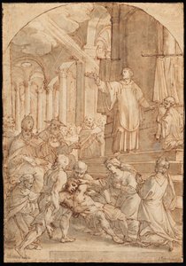 Die Wunder eines Heiligen von Hans I or Johann Rottenhammer
