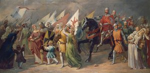 Rückkehr der Zürcher Soldaten aus der Schlacht von Dättwil von Hans Jakob Oeri
