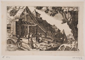 Landschaft mit der Heiligen Familie und den Heiligen Drei Königen