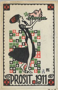 Neujahrskarte: Prost 1911 von Hans Kalmsteiner