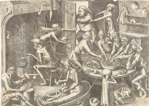 Die arme Küche nach Pieter Brueghel I, ca. 1563 von Hans Liefrinck the Elder