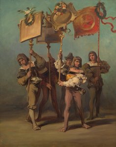 Entwurf zum Festzug 1879 - Standartenträger der Tischler von Hans Makart