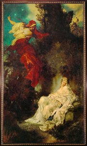 Schneewittchen erhält den vergifteten Kamm von Hans Makart