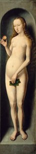 Eva. Seitenflügel des kleinen Triptychons des Heiligen Johannes des Täufers von Hans Memling