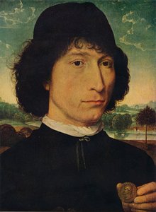 Porträt eines Mannes, der eine Münze des Kaisers Nero hält, 1474