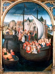 St. Ursula-Schrein, Abreise aus Basel, 1489 von Hans Memling