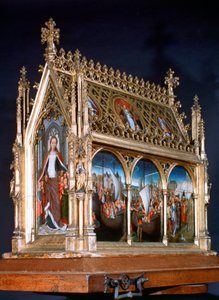 Schrein der Heiligen Ursula, Heilige Ursula und die Heiligen Jungfrauen, 1489 von Hans Memling
