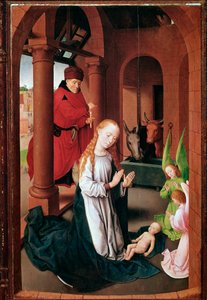 Triptychon von Prado (oder Anbetung der Könige): Geburt (linkes Panel)