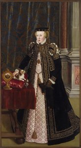 Erzherzogin Anna von Österreich, Königin von Spanien von Hans Muelich or Mielich