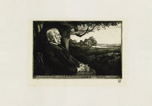 Porträt des Komponisten Johan Peter Emilius Hartmann 1805-1900, 1897 von Hans Nikolaj Hansen