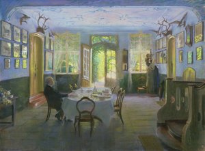 Die Halle des Herrenhauses in Waltershof, 1894 von Hans Olde
