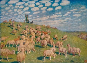 Weide im Frühling, um 1900 1903-1904 von Hans Richard von Volkmann