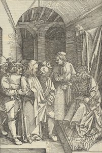 Christus vor Herodes in einer Halle, aus Speculum passionis domini nostri Ihesu Christi