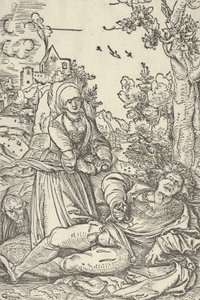 Pyramus und Thisbe, ca. 1509-10 von Hans Schäufelein the Elder