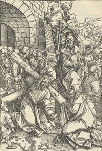 Das Tragen des Kreuzes, aus Speculum passionis domini nostri Ihesu Christi, 1507 von Hans Schäufelein the Elder