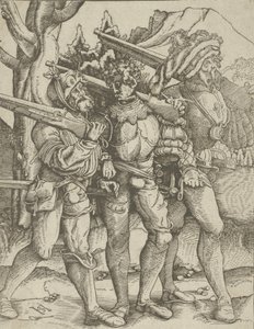 Drei Soldaten mit Musketen, ca. 1511-15 von Hans Schäufelein the Elder