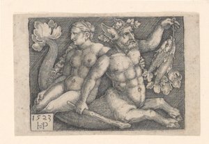 Ein Triton und eine Nymphe von Hans Sebald Beham