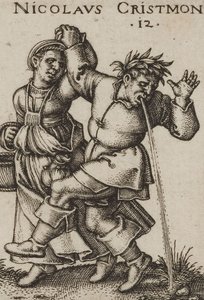 Das Bauernfest 1546 (Detail) von Hans Sebald Beham