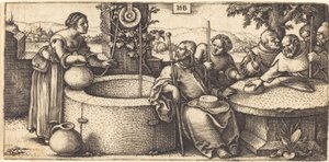 Christus und die Frau von Samaria von Hans Sebald Beham