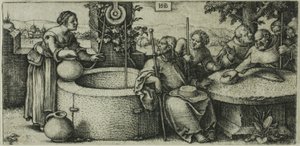 Christus und die Frau von Samaria von Hans Sebald Beham