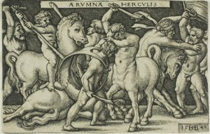 Herkules und die Kentauren, aus den Arbeiten des Herkules von Hans Sebald Beham