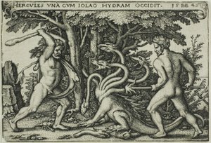 Herkules und die Hydra, aus Die Arbeiten des Herkules von Hans Sebald Beham