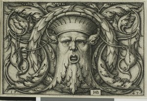 Ornament mit einer Maske von Hans Sebald Beham