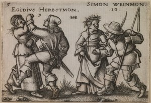 "September und Oktober" aus der Serie "Das Fest der Bauern oder Die zwölf Monate" von Hans Sebald Beham
