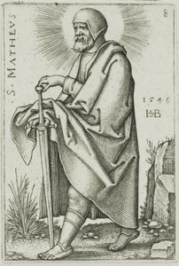 St. Matthäus, Platte 8 aus Die Zwölf Apostel von Hans Sebald Beham