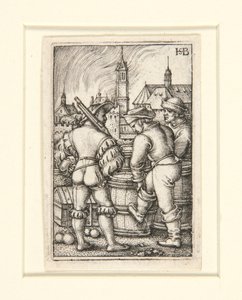 Die Wache bei den Pulverfässern von Hans Sebald Beham