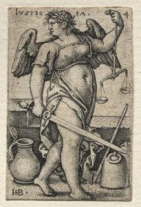 Die Erkenntnis Gottes und die sieben Kardinaltugenden: Gerechtigkeit - Justicia von Hans Sebald Beham