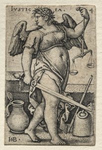Die Erkenntnis Gottes und die sieben Kardinaltugenden: Gerechtigkeit - Justicia von Hans Sebald Beham
