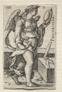 Die Erkenntnis Gottes und die sieben Kardinaltugenden: Klugheit - Prudencia von Hans Sebald Beham