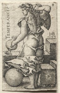 Die Erkenntnis Gottes und die sieben Kardinaltugenden: Mäßigkeit - Temperancia von Hans Sebald Beham