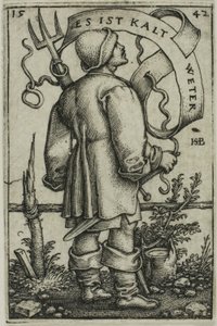 Der Wetter-Bauer "Es ist kaltes Wetter" von Hans Sebald Beham