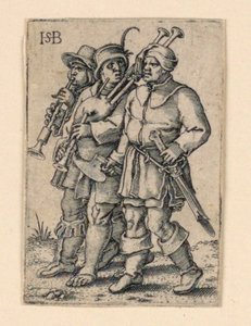 Die Hochzeitsprozession: Drei Musiker von Hans Sebald Beham