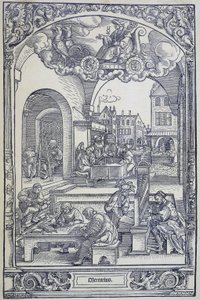 Der Planet Merkur und Künstler, Gelehrte und Techniker, ca. 1535 (Gravur) von Hans Sebald Beham