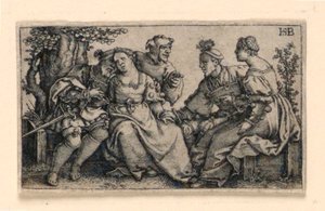 Zwei Paare und der Narr von Hans Sebald Beham