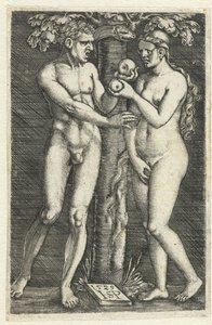 Versuchung von Adam und Eva im Paradies