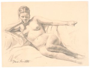 Liegendes weibliches Modell